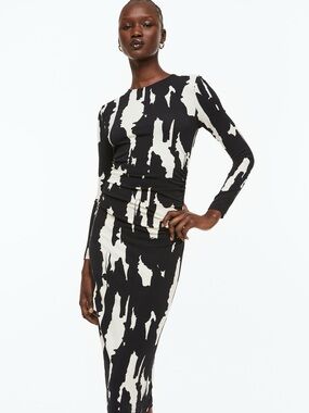 black and white h and m dress & Concealed zip and hook H and M White Dress